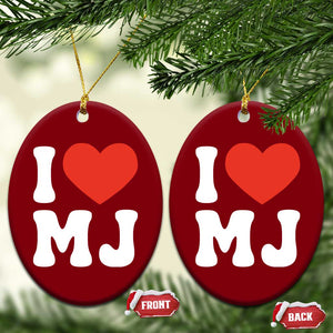 I Heart MJ Classic Graphic Tribute Ceramic Ornament Love Pop Legend Iconic Culture Music Fan Favor TS02 Print Your Wear