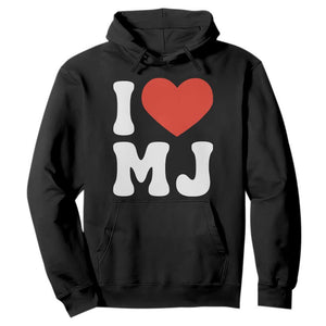 I Heart MJ Classic Graphic Tribute Hoodie Love Pop Legend Iconic Culture Music Fan Favor TS02 Black Print Your Wear