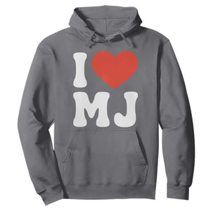 I Heart MJ Classic Graphic Tribute Hoodie Love Pop Legend Iconic Culture Music Fan Favor TS02 Charcoal Print Your Wear