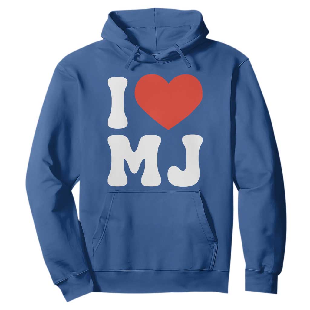 I Heart MJ Classic Graphic Tribute Hoodie Love Pop Legend Iconic Culture Music Fan Favor TS02 Royal Blue Print Your Wear