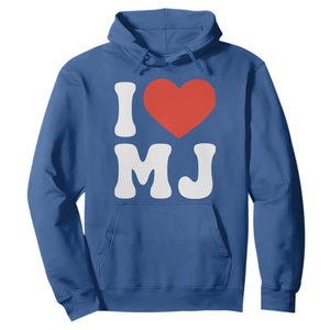 I Heart MJ Classic Graphic Tribute Hoodie Love Pop Legend Iconic Culture Music Fan Favor TS02 Royal Blue Print Your Wear