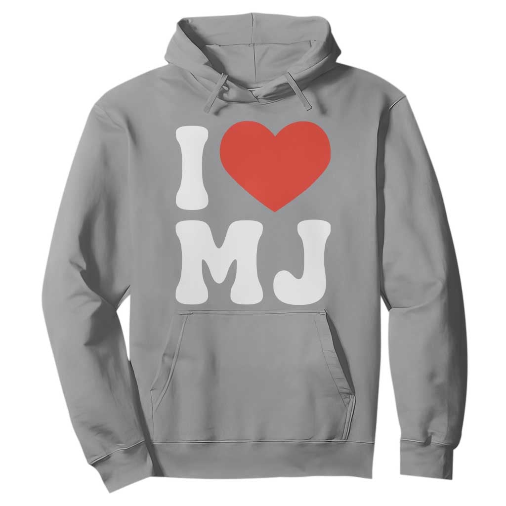 I Heart MJ Classic Graphic Tribute Hoodie Love Pop Legend Iconic Culture Music Fan Favor TS02 Sport Gray Print Your Wear