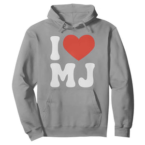 I Heart MJ Classic Graphic Tribute Hoodie Love Pop Legend Iconic Culture Music Fan Favor TS02 Sport Gray Print Your Wear