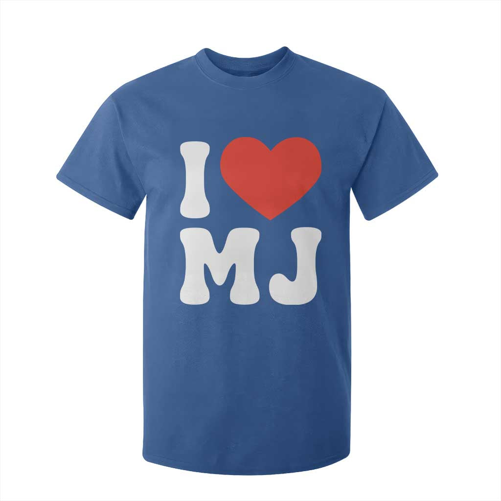 I Heart MJ Classic Graphic Tribute T Shirt For Kid Love Pop Legend Iconic Culture Music Fan Favor TS02 Royal Blue Print Your Wear