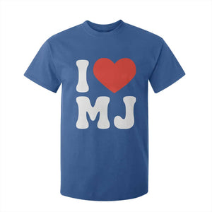 I Heart MJ Classic Graphic Tribute T Shirt For Kid Love Pop Legend Iconic Culture Music Fan Favor TS02 Royal Blue Print Your Wear