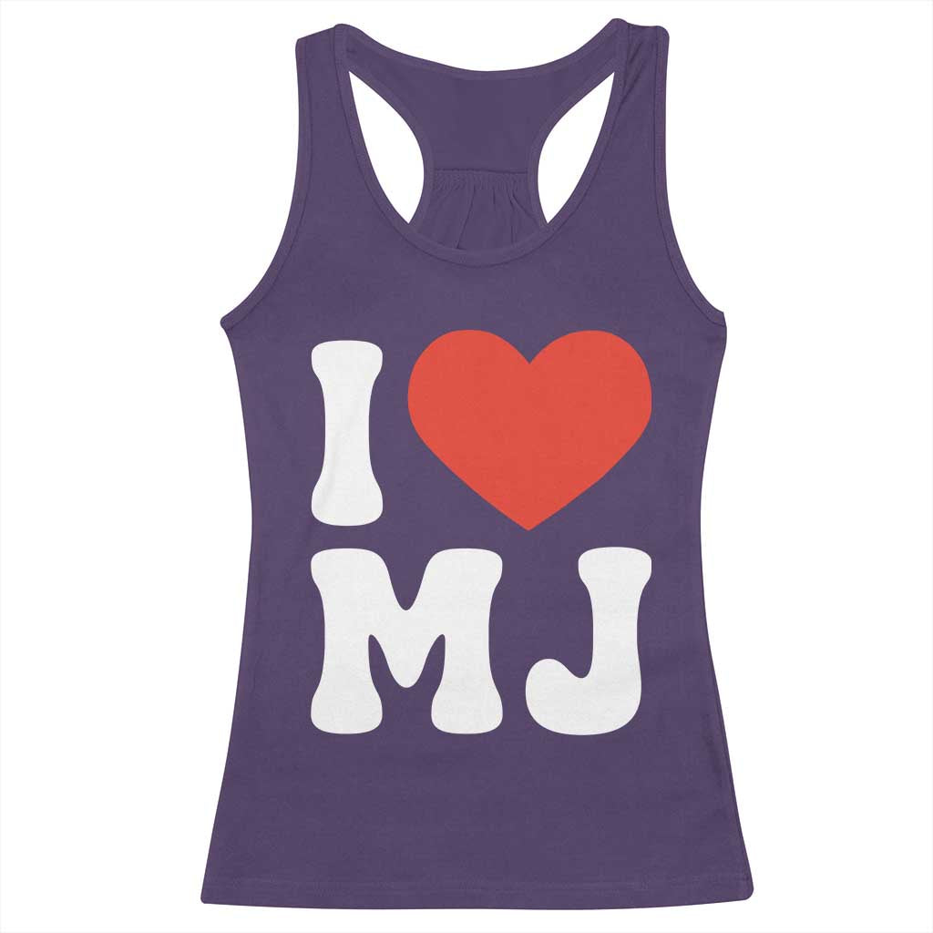 I Heart MJ Classic Graphic Tribute Racerback Tank Top Love Pop Legend Iconic Culture Music Fan Favor TS02 Purple Print Your Wear