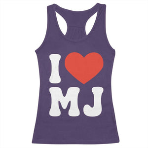 I Heart MJ Classic Graphic Tribute Racerback Tank Top Love Pop Legend Iconic Culture Music Fan Favor TS02 Purple Print Your Wear