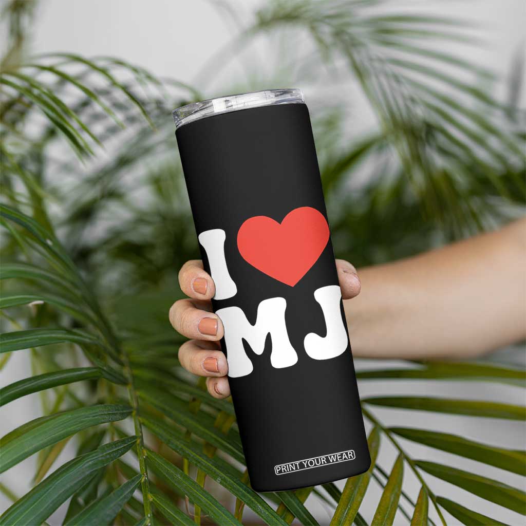 I Heart MJ Classic Graphic Tribute Skinny Tumbler Love Pop Legend Iconic Culture Music Fan Favor TS02 Print Your Wear