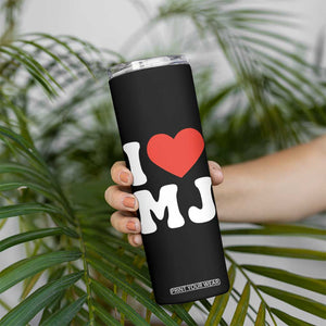 I Heart MJ Classic Graphic Tribute Skinny Tumbler Love Pop Legend Iconic Culture Music Fan Favor TS02 Print Your Wear