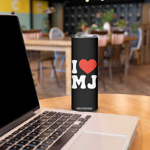 I Heart MJ Classic Graphic Tribute Skinny Tumbler Love Pop Legend Iconic Culture Music Fan Favor TS02 Print Your Wear