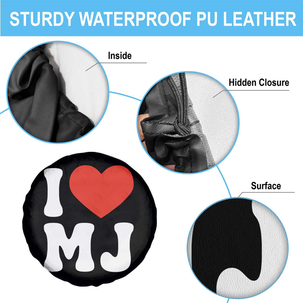 I Heart MJ Classic Graphic Tribute Spare Tire Cover Love Pop Legend Iconic Culture Music Fan Favor TS02 Print Your Wear