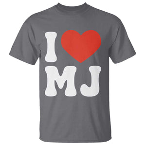 I Heart MJ Classic Graphic Tribute T Shirt Love Pop Legend Iconic Culture Music Fan Favor TS02 Charcoal Print Your Wear