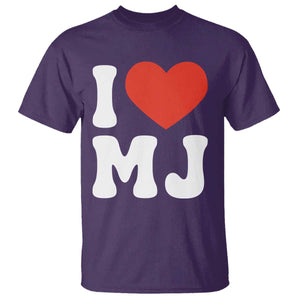 I Heart MJ Classic Graphic Tribute T Shirt Love Pop Legend Iconic Culture Music Fan Favor TS02 Purple Print Your Wear