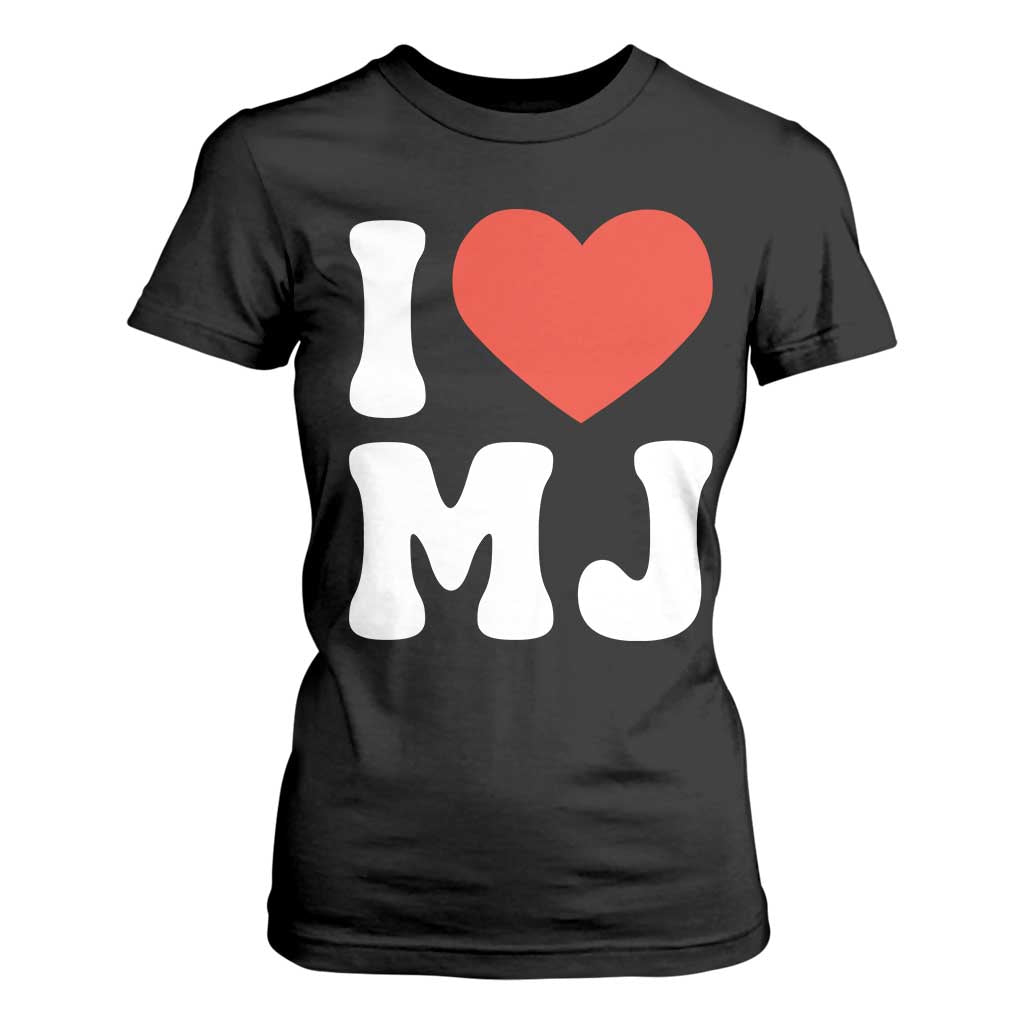 I Heart MJ Classic Graphic Tribute T Shirt For Women Love Pop Legend Iconic Culture Music Fan Favor TS02 Black Print Your Wear