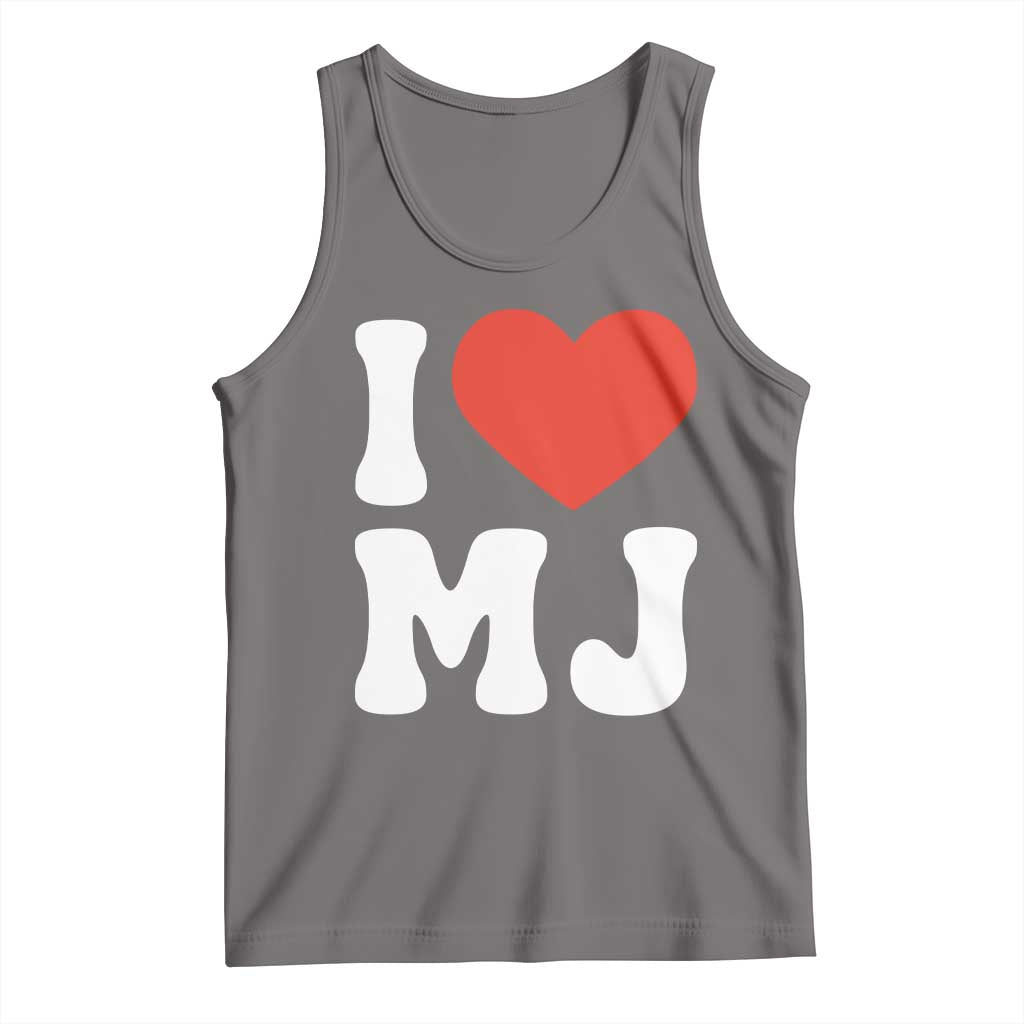 I Heart MJ Classic Graphic Tribute Tank Top Love Pop Legend Iconic Culture Music Fan Favor TS02 Deep Heather Print Your Wear