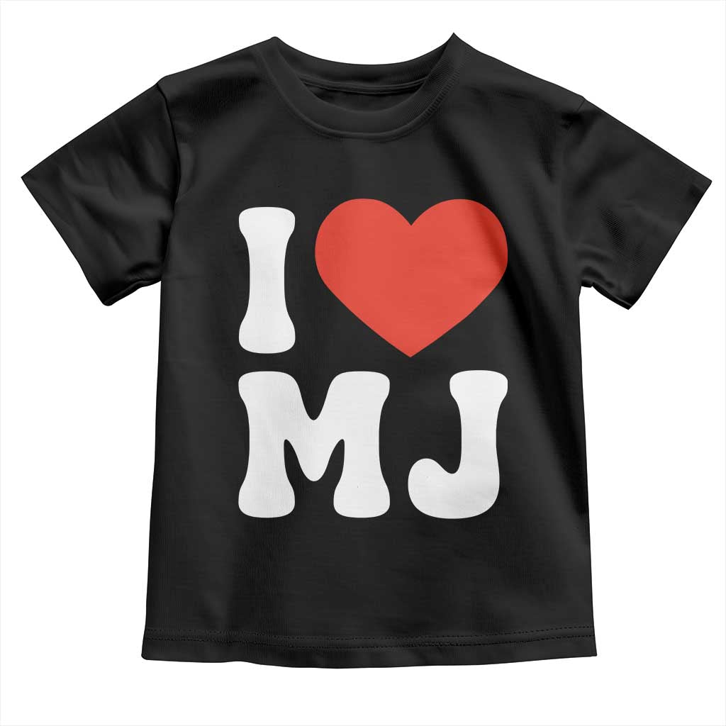 I Heart MJ Classic Graphic Tribute Toddler T Shirt Love Pop Legend Iconic Culture Music Fan Favor TS02 Black Print Your Wear