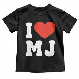 I Heart MJ Classic Graphic Tribute Toddler T Shirt Love Pop Legend Iconic Culture Music Fan Favor TS02 Black Print Your Wear