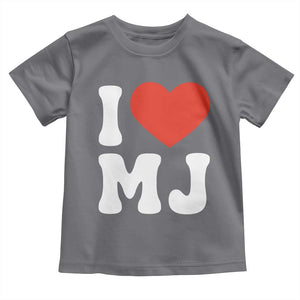 I Heart MJ Classic Graphic Tribute Toddler T Shirt Love Pop Legend Iconic Culture Music Fan Favor TS02 Charcoal Print Your Wear