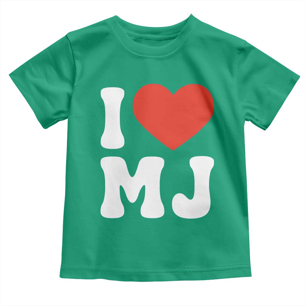 I Heart MJ Classic Graphic Tribute Toddler T Shirt Love Pop Legend Iconic Culture Music Fan Favor TS02 Irish Green Print Your Wear