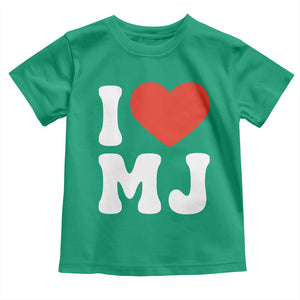 I Heart MJ Classic Graphic Tribute Toddler T Shirt Love Pop Legend Iconic Culture Music Fan Favor TS02 Irish Green Print Your Wear