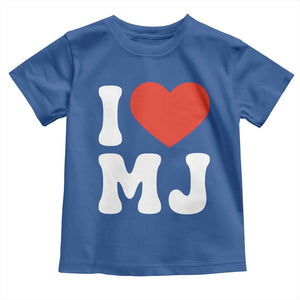 I Heart MJ Classic Graphic Tribute Toddler T Shirt Love Pop Legend Iconic Culture Music Fan Favor TS02 Royal Blue Print Your Wear
