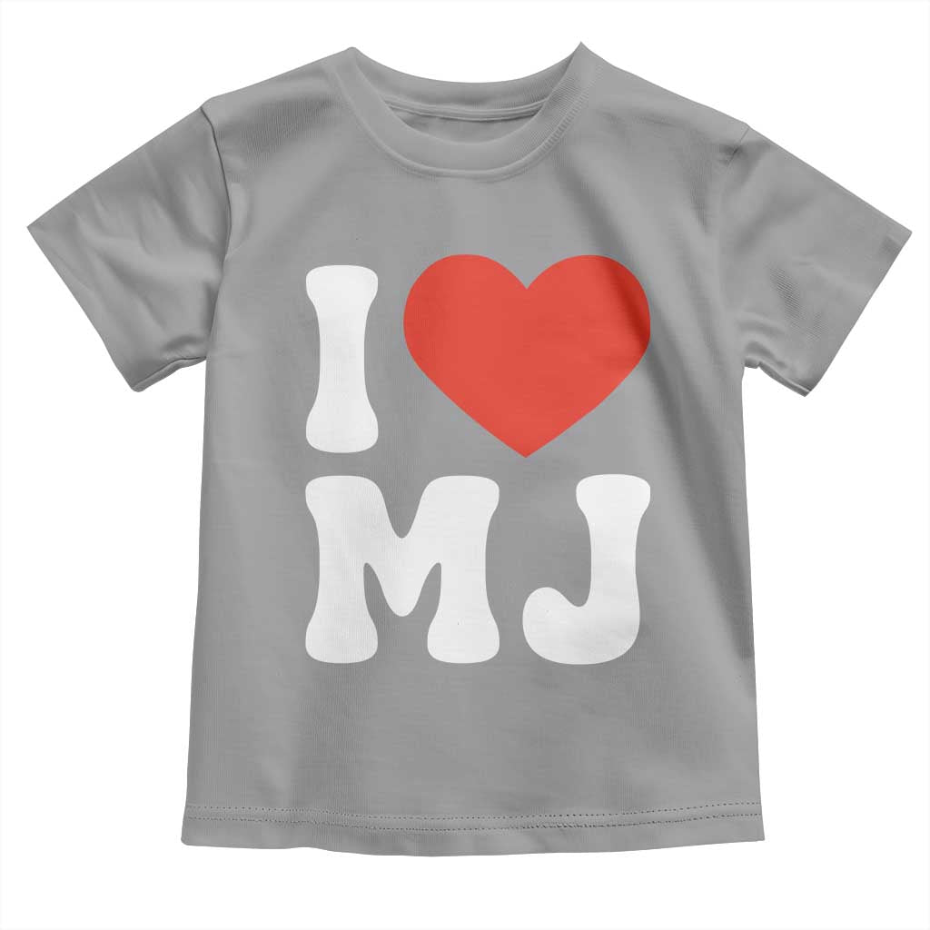 I Heart MJ Classic Graphic Tribute Toddler T Shirt Love Pop Legend Iconic Culture Music Fan Favor TS02 Sport Gray Print Your Wear