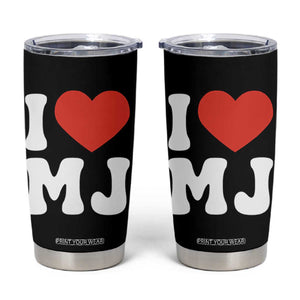 I Heart MJ Classic Graphic Tribute Tumbler Cup Love Pop Legend Iconic Culture Music Fan Favor TS02 Black Print Your Wear