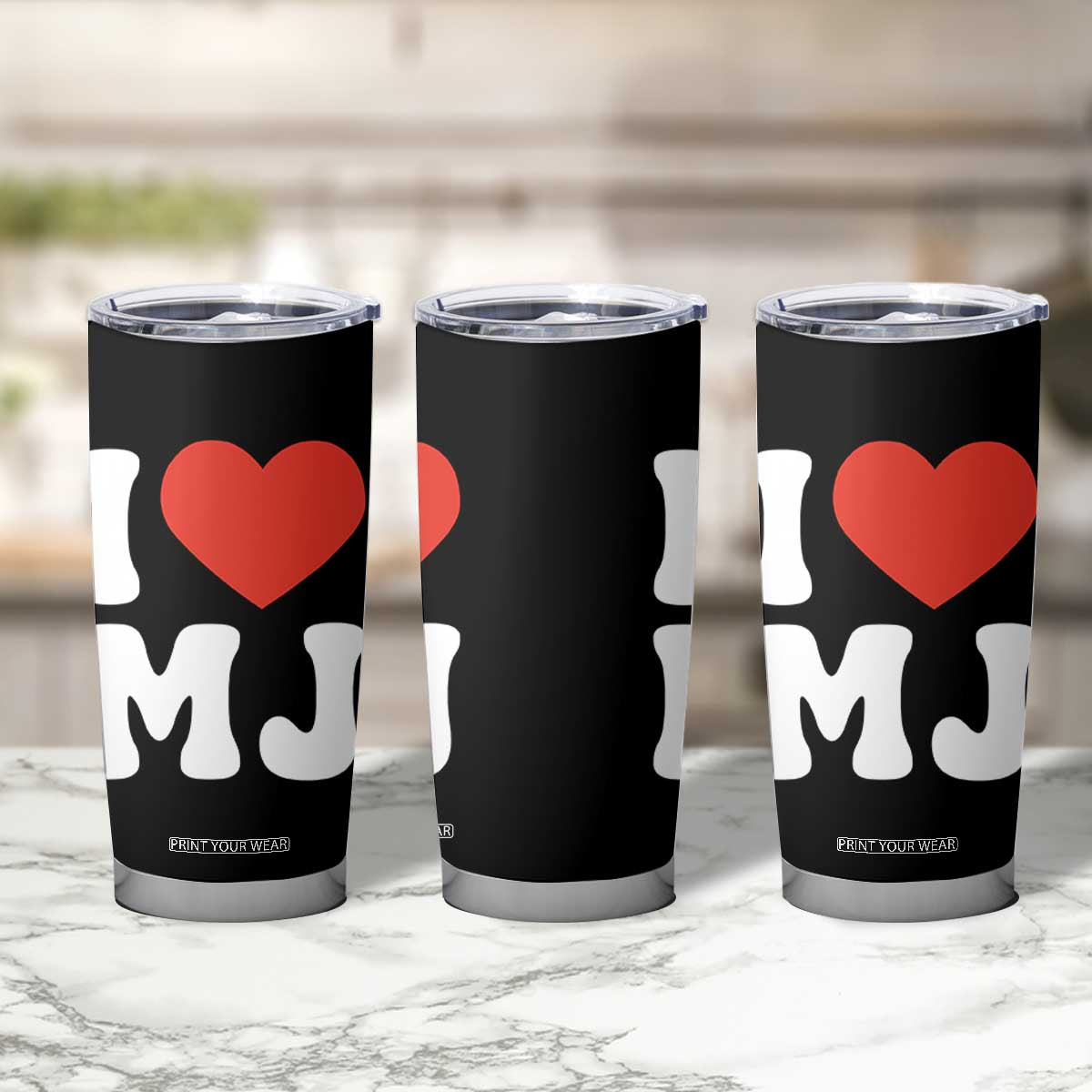 I Heart MJ Classic Graphic Tribute Tumbler Cup Love Pop Legend Iconic Culture Music Fan Favor TS02 Print Your Wear