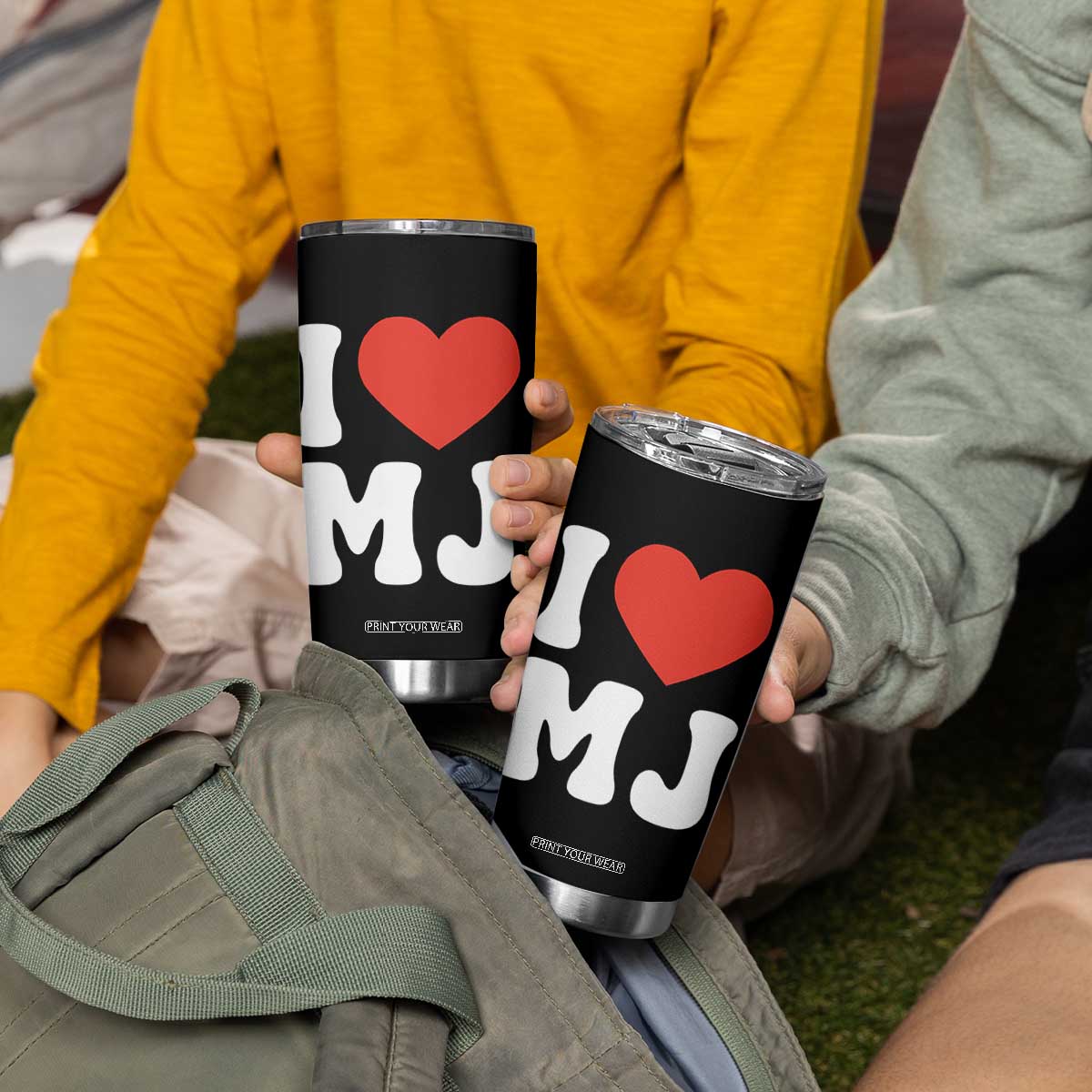 I Heart MJ Classic Graphic Tribute Tumbler Cup Love Pop Legend Iconic Culture Music Fan Favor TS02 Print Your Wear