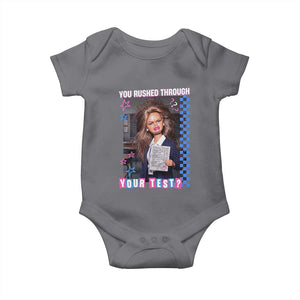 Sarcastic You Rushed Through Your Test Doll Meme Baby Onesie Teacher Reaction Humor Final Exams TS02 Charcoal Print Your Wear