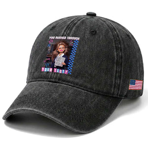 Sarcastic You Rushed Through Your Test Doll Meme Washed Cotton Baseball Cap Teacher Reaction Humor Final Exams TS02 Print Your Wear