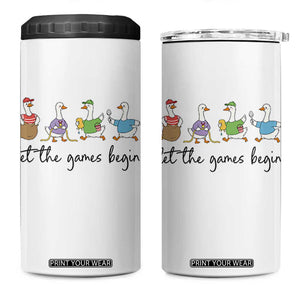 Let the Games Begin Cute Geese 4 in 1 Can Cooler Tumbler Field Day Whimsical School Sports TS02 One Size: 16 oz White Print Your Wear
