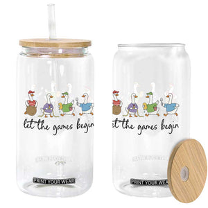 Let the Games Begin Cute Geese Glass Can Field Day Whimsical School Sports TS02 Print Your Wear
