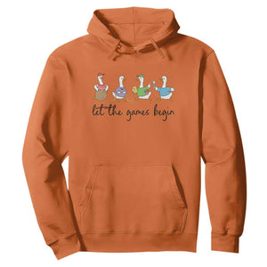 Let the Games Begin Cute Geese Hoodie Field Day Whimsical School Sports TS02 Orange Print Your Wear