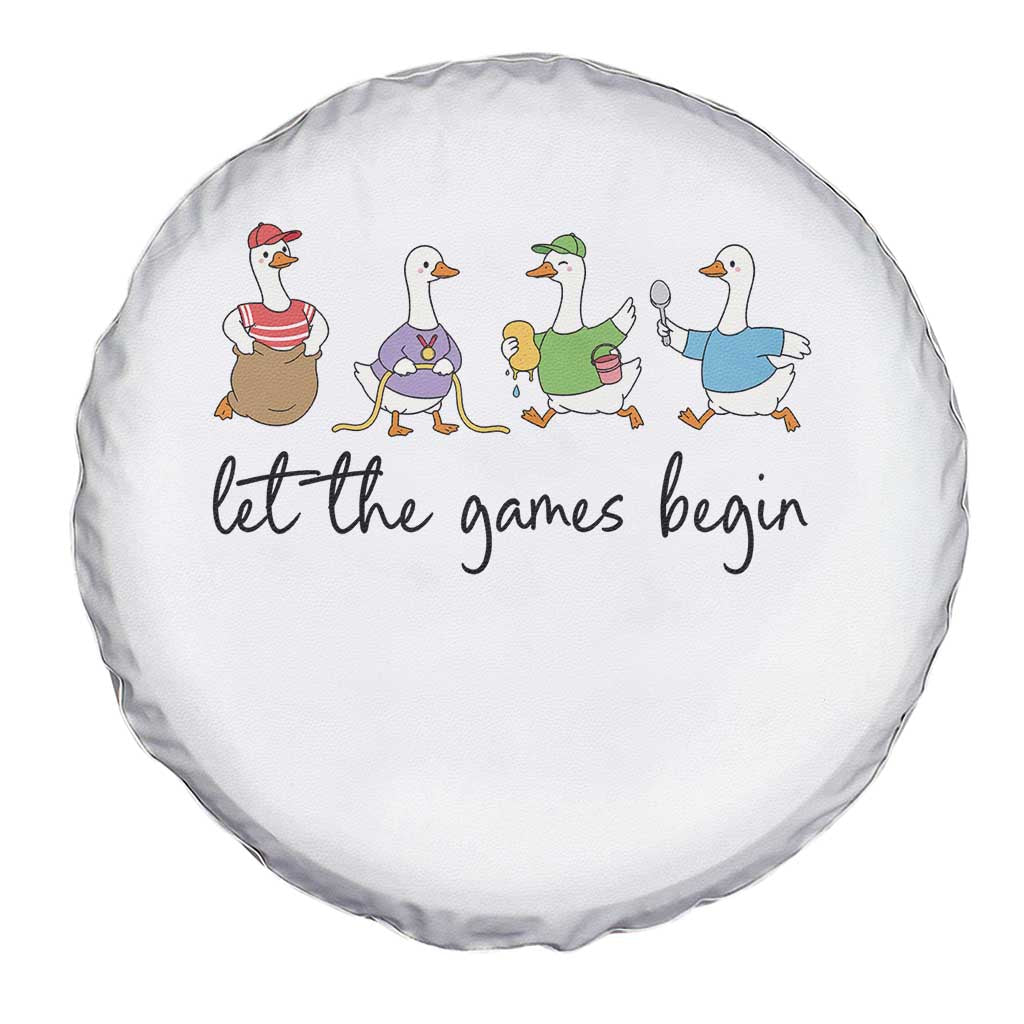 Let the Games Begin Cute Geese Spare Tire Cover Field Day Whimsical School Sports TS02 Print Your Wear