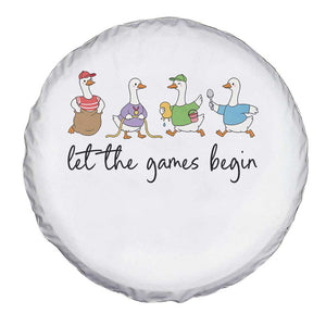 Let the Games Begin Cute Geese Spare Tire Cover Field Day Whimsical School Sports TS02 Print Your Wear