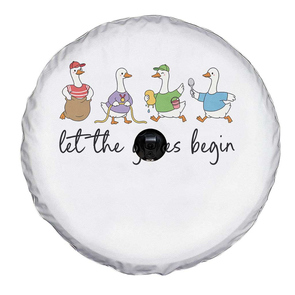 Let the Games Begin Cute Geese Spare Tire Cover Field Day Whimsical School Sports TS02 Print Your Wear