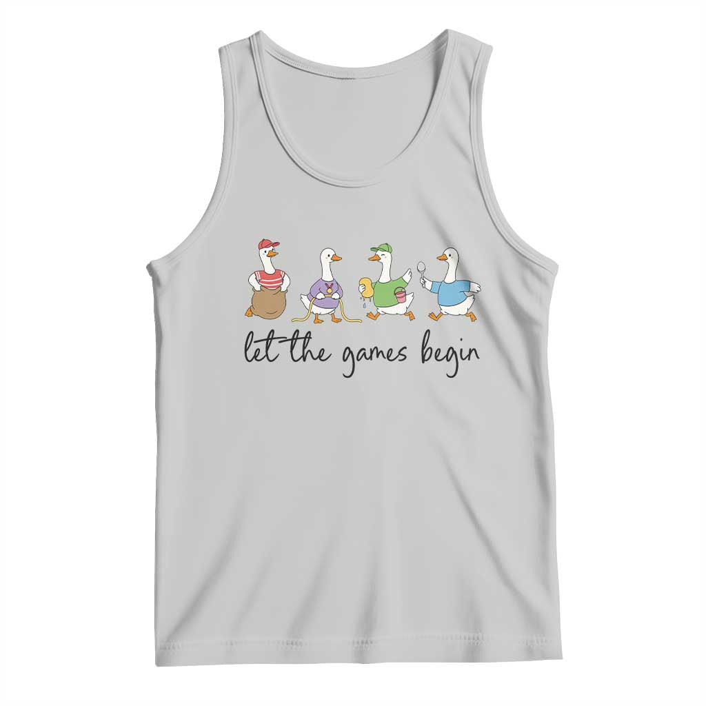 Let the Games Begin Cute Geese Tank Top Field Day Whimsical School Sports TS02 Ash Print Your Wear