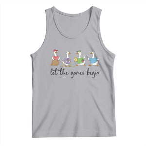Let the Games Begin Cute Geese Tank Top Field Day Whimsical School Sports TS02 Athletic Heather Print Your Wear