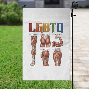 LGBTQ Acronym Funny Fitness Gym Rainbow Muscle Graphic Garden Flag Legs Glutes Biceps Triceps Quads TS02 Print Your Wear