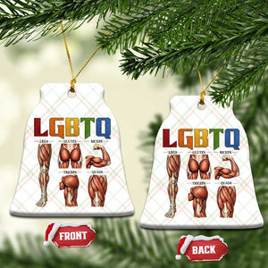LGBTQ Acronym Funny Fitness Gym Rainbow Muscle Graphic Ceramic Ornament Legs Glutes Biceps Triceps Quads TS02 Print Your Wear