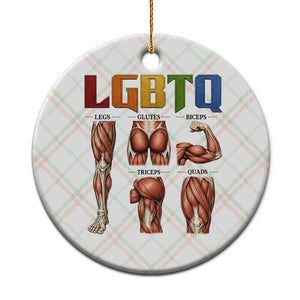 LGBTQ Acronym Funny Fitness Gym Rainbow Muscle Graphic Ceramic Ornament Legs Glutes Biceps Triceps Quads TS02 1pc Christmas Plaid Print Your Wear