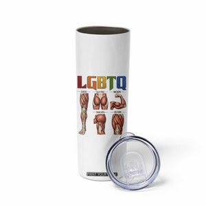 LGBTQ Acronym Funny Fitness Gym Rainbow Muscle Graphic Skinny Tumbler Legs Glutes Biceps Triceps Quads TS02 Print Your Wear