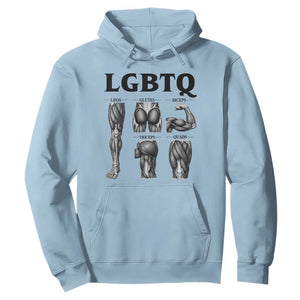 LGBTQ Acronym Funny Fitness Gym Muscle Graphic Hoodie Legs Glutes Biceps Triceps Quads TS02 Light Blue Print Your Wear