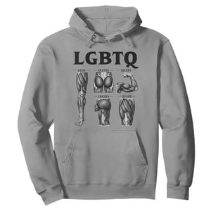 LGBTQ Acronym Funny Fitness Gym Muscle Graphic Hoodie Legs Glutes Biceps Triceps Quads TS02 Sport Gray Print Your Wear