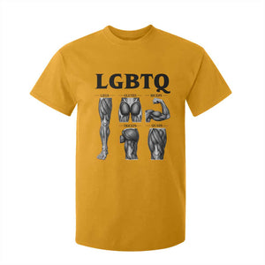 LGBTQ Acronym Funny Fitness Gym Muscle Graphic T Shirt For Kid Legs Glutes Biceps Triceps Quads TS02 Gold Print Your Wear