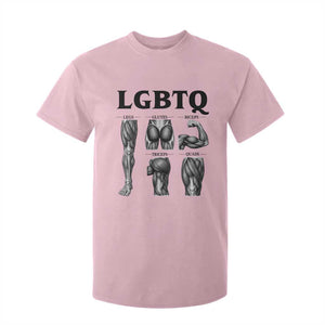 LGBTQ Acronym Funny Fitness Gym Muscle Graphic T Shirt For Kid Legs Glutes Biceps Triceps Quads TS02 Light Pink Print Your Wear