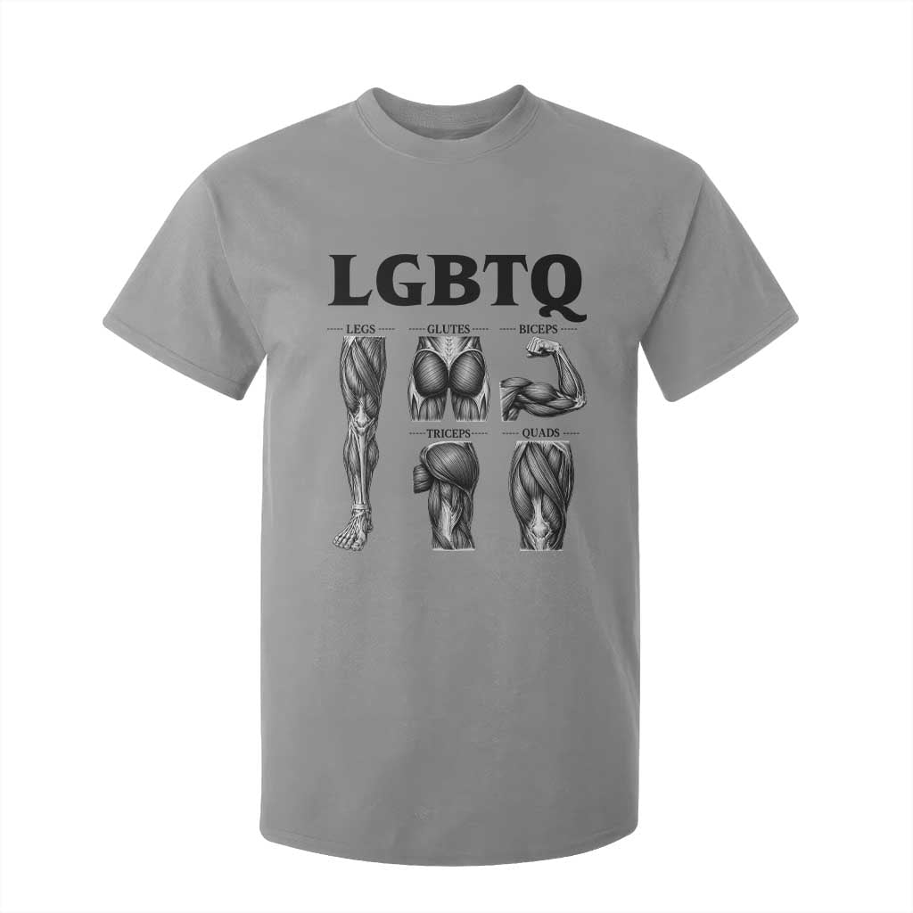 LGBTQ Acronym Funny Fitness Gym Muscle Graphic T Shirt For Kid Legs Glutes Biceps Triceps Quads TS02 Sport Gray Print Your Wear