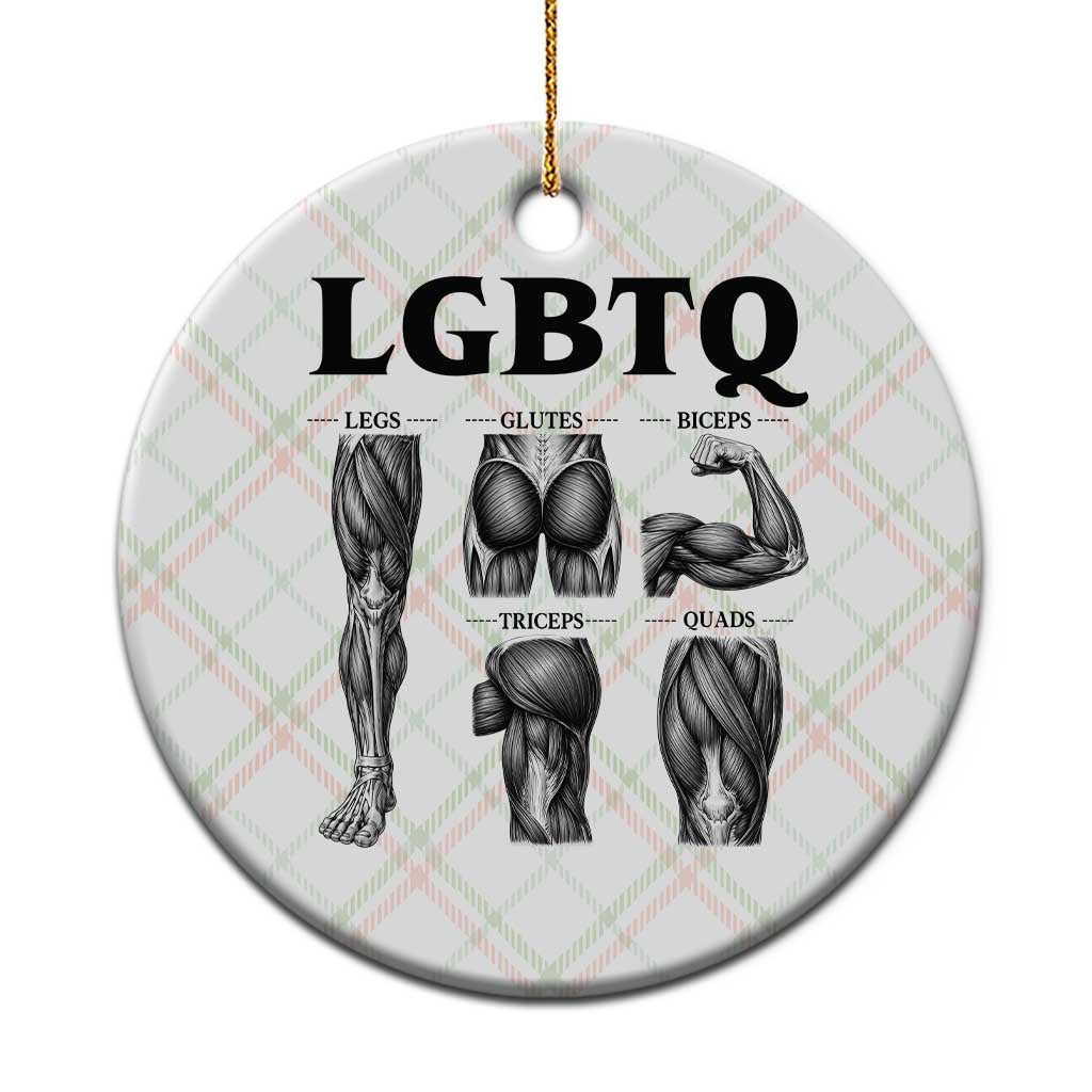 LGBTQ Acronym Funny Fitness Gym Muscle Graphic Ceramic Ornament Legs Glutes Biceps Triceps Quads TS02 1pc Christmas Plaid Print Your Wear