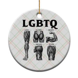 LGBTQ Acronym Funny Fitness Gym Muscle Graphic Ceramic Ornament Legs Glutes Biceps Triceps Quads TS02 1pc Christmas Plaid Print Your Wear